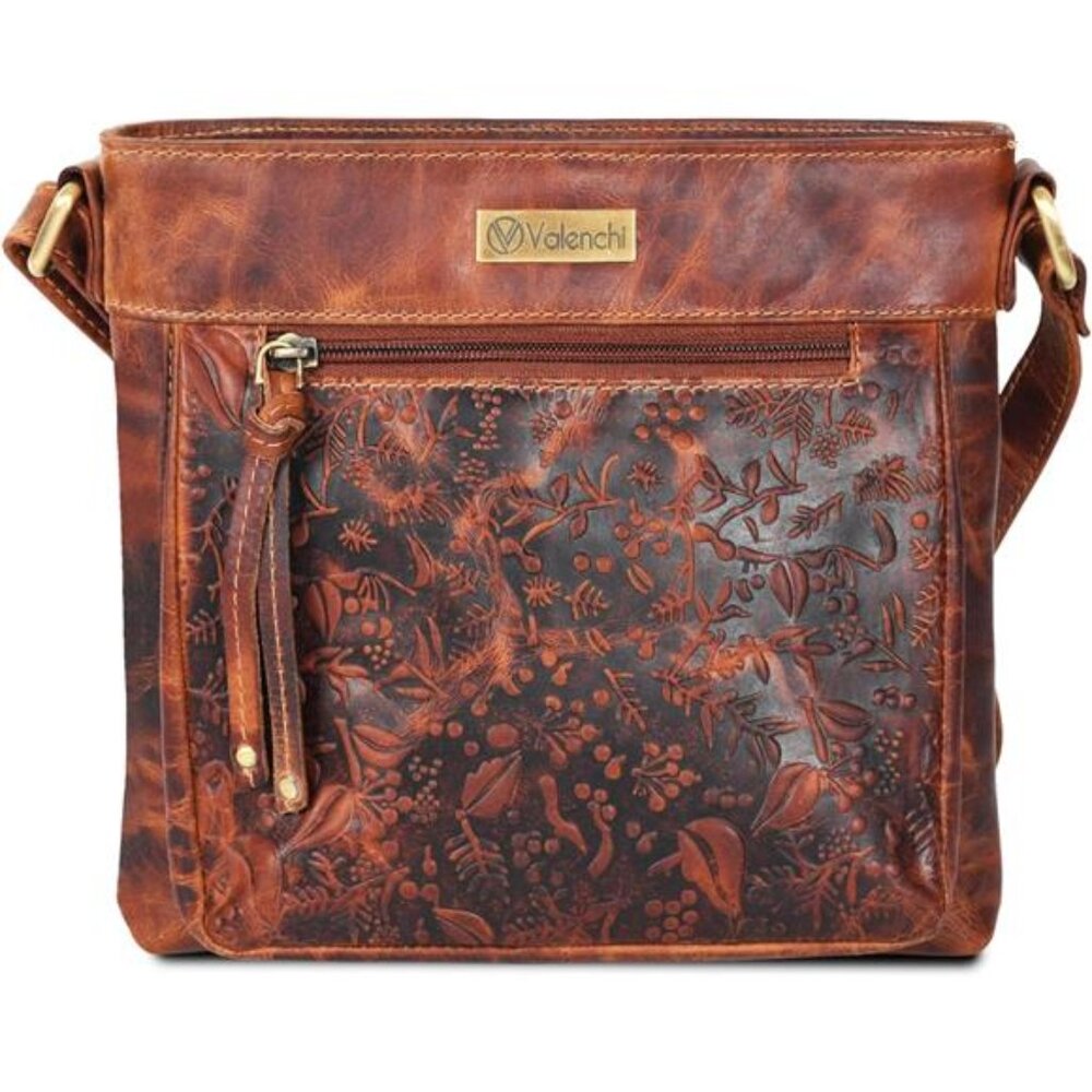 Real Genuine Leather Women's Crossbody Purse/Bag With Adjustable Strap - Picture 2 of 8